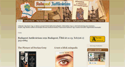 Desktop Screenshot of budapestantikvarium.hu